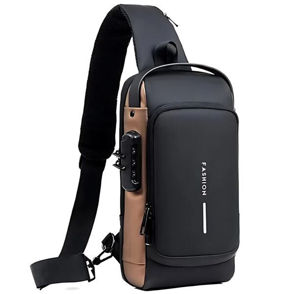 Anti-theft Lock Crossbody Bag USB Charging Travel Shoulder Bag