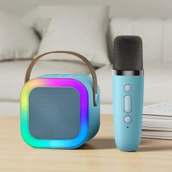 K12 Mini Karaoke Wireless Audio Speaker Bluetooth With 2 Microphone - Image 3