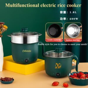 Mini Electric Rice Cooker 1.8L Non-stick Cooking Machine Double Layer Hot Pot Multifunction Electric Rice Cooker 220V