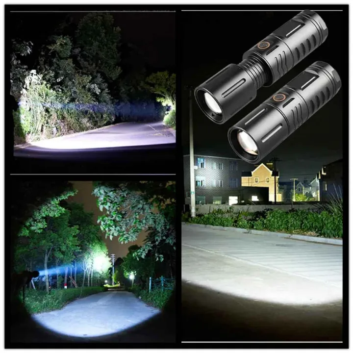 RECHARGEABLE LED TORCH LIGHT, WATERPROOF STRONG LED FLASHLIGHT WITH POWER BANK