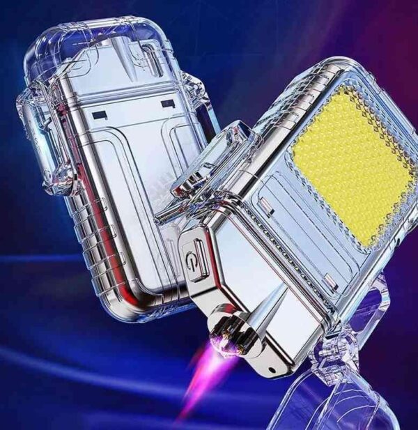 Rechargeable Transparent Lighter and Luminous Flash light