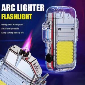 Rechargeable Transparent Lighter and Luminous Flash light