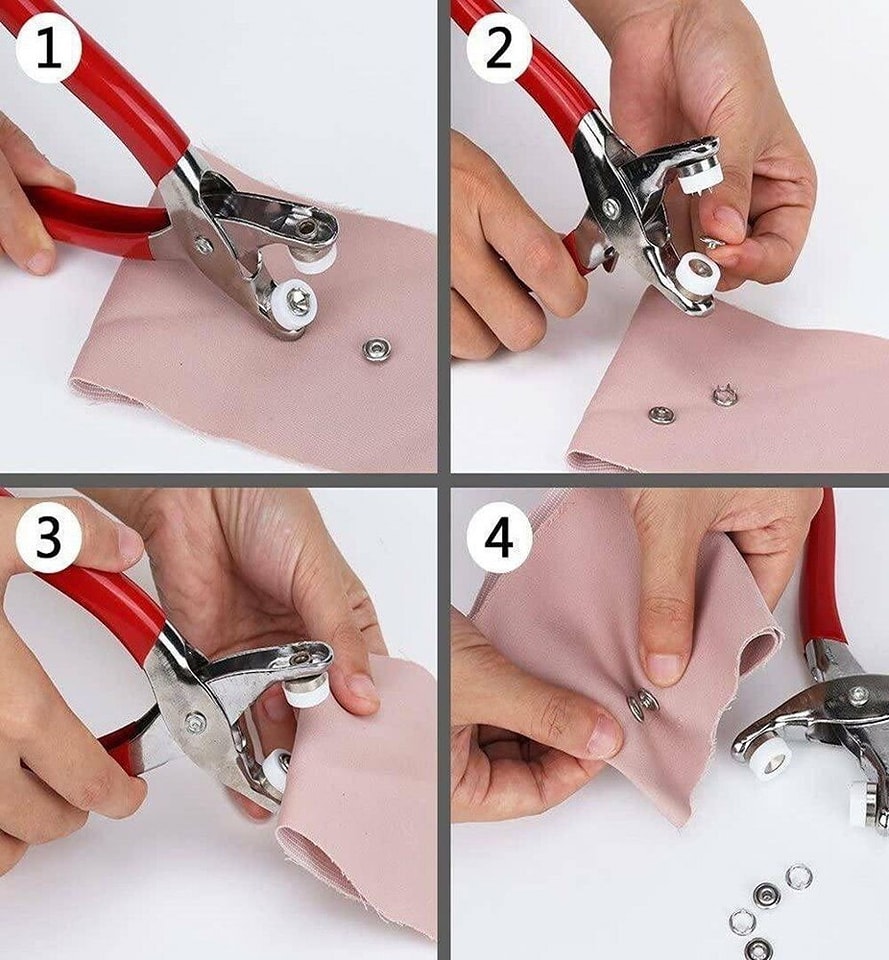 Hand Pressure Pliers For Prong Snap Button (Free 100 Button)