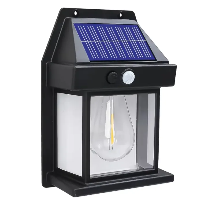 Outdoor Solar Wall Lamp With Motion Sensor Powered Waterproof Light