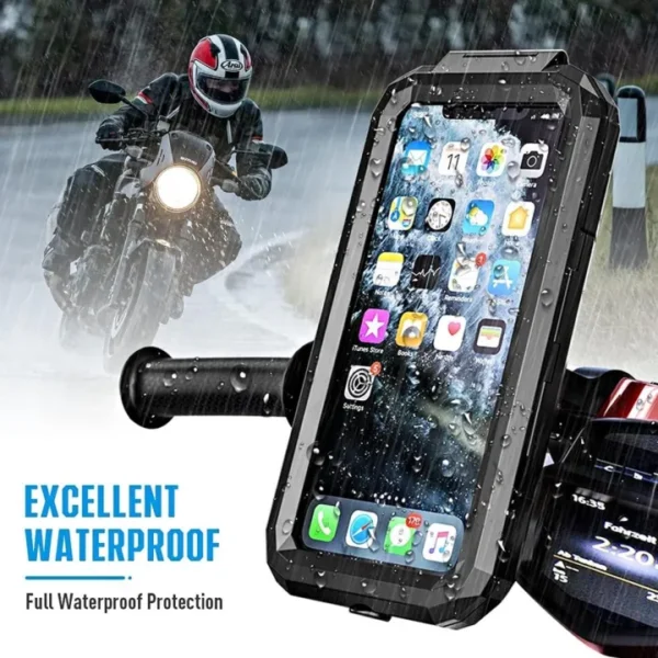 360° Waterproof Bicycle Motorcycle Phone Holder Case
