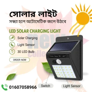 Solar Power LED Motion Sensor Wall Light