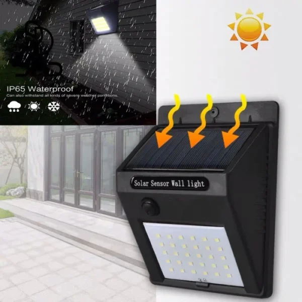 Solar Power LED Motion Sensor Wall Light